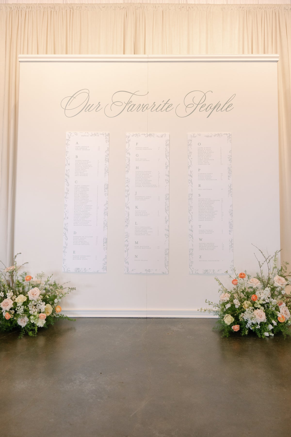 Seating Chart Wall