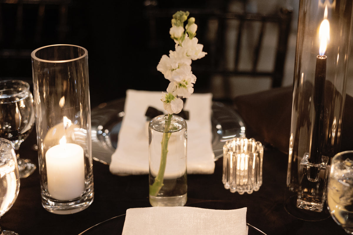Glass Taper Candle Holder