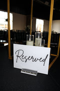 Acrylic Reserved Signs