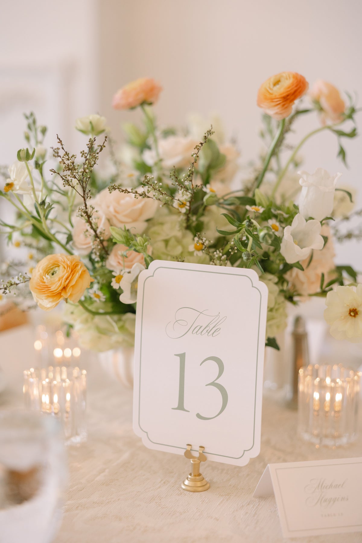 Gold Table Number Holders